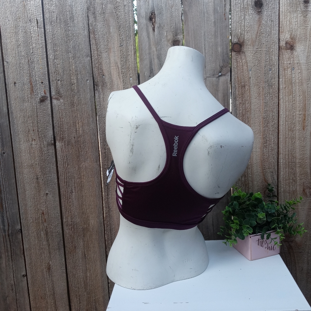 NWT Reebok Side Strappy Performance Bra Large - Picture 3 of 7